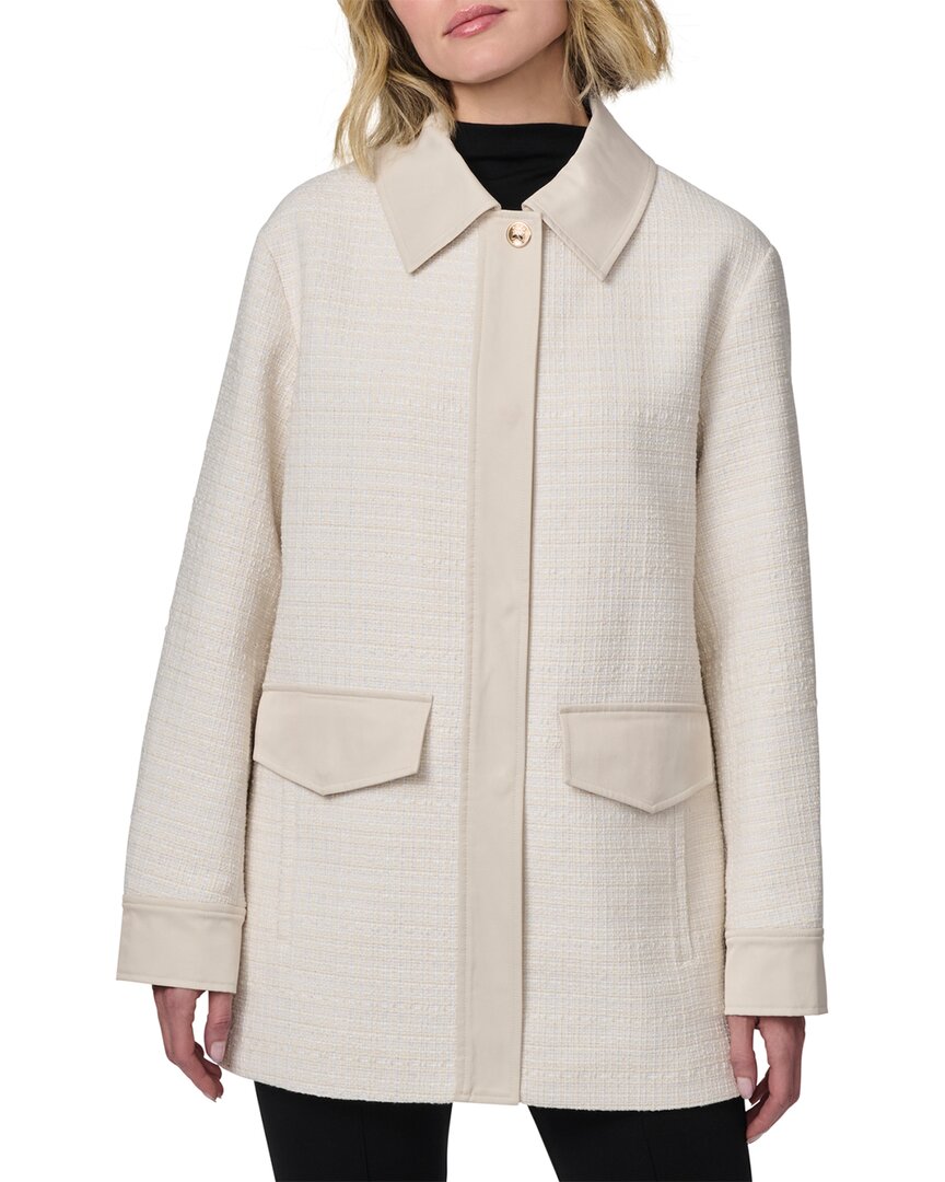 Bernardo Lady Sophisticate Tweed Shacket In Burgundy