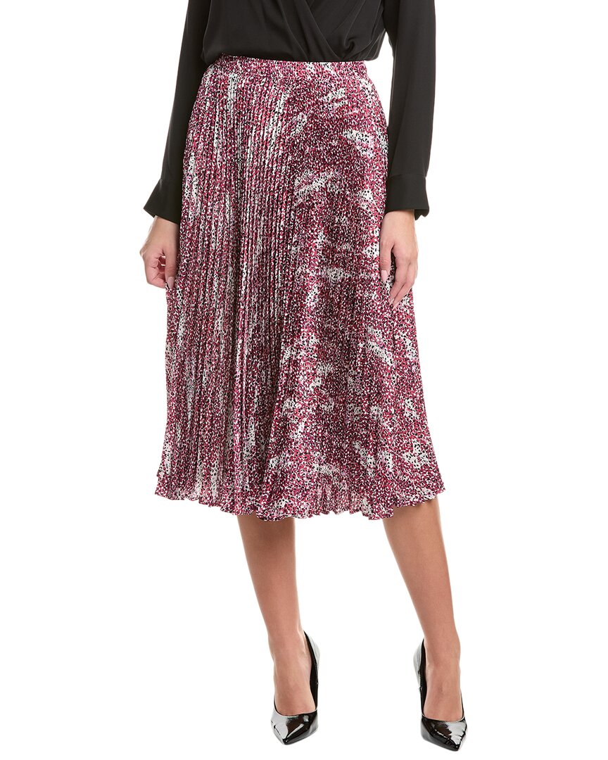 Hugo Boss Boss  Vyysola Pleated Skirt In Pink