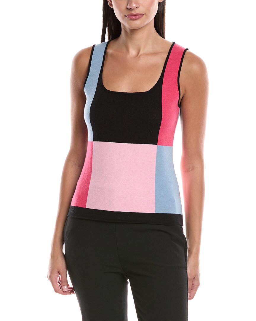 Elie Tahari The Aurelia Sleeveless Colorblock Sweater In Multi