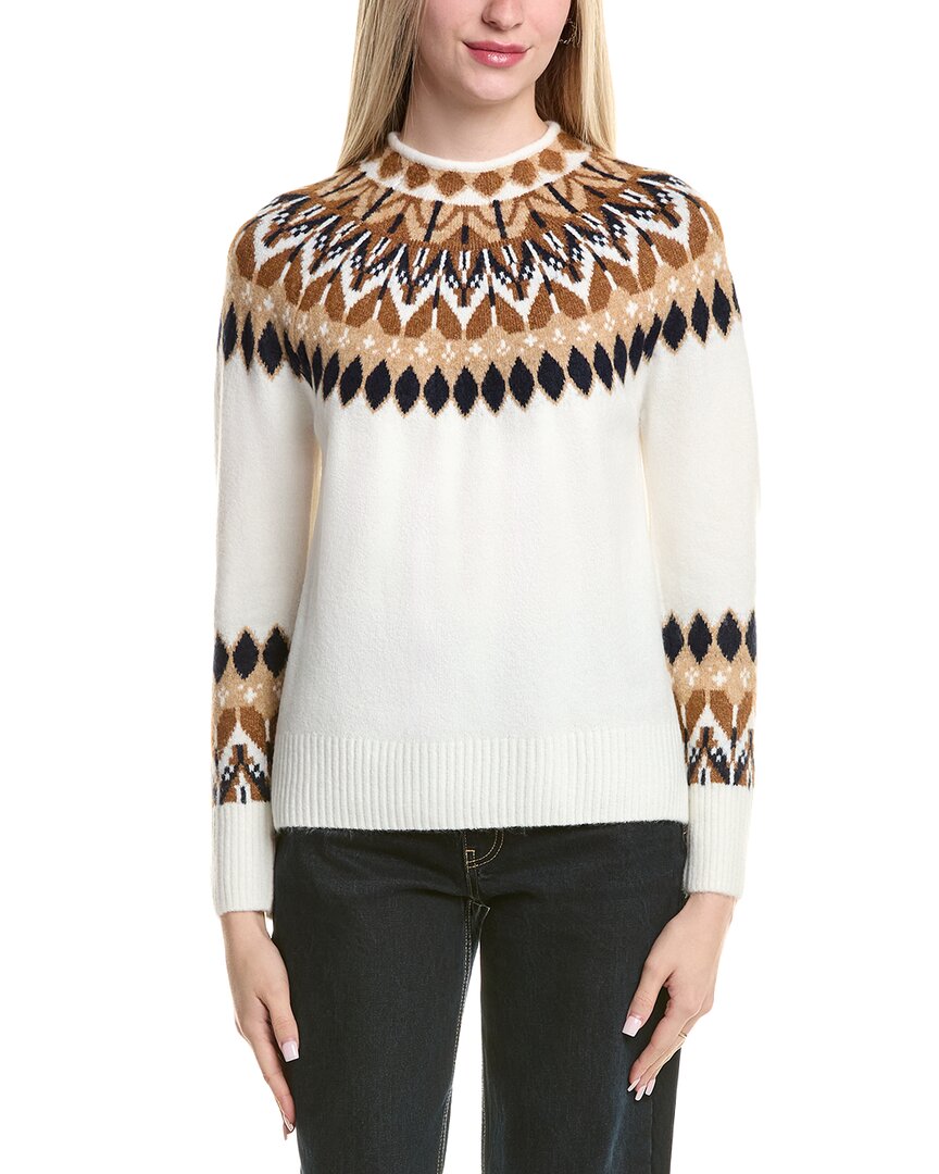 Cece Fair Isle Funnel Neck Sweater In Multi