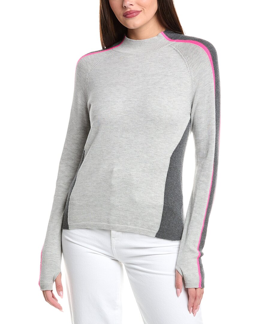 Wispr Alpine Funnel Neck Silk-blend Sweater In Gray