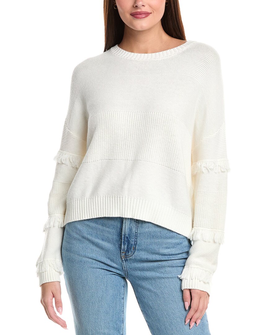 Wispr Boho Fringe Victory Silk-blend Sweater In Neutral