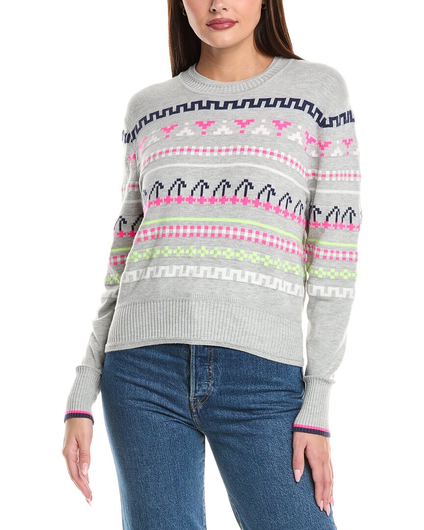 Wispr Elsie Pop Silk-blend Sweater In Gray