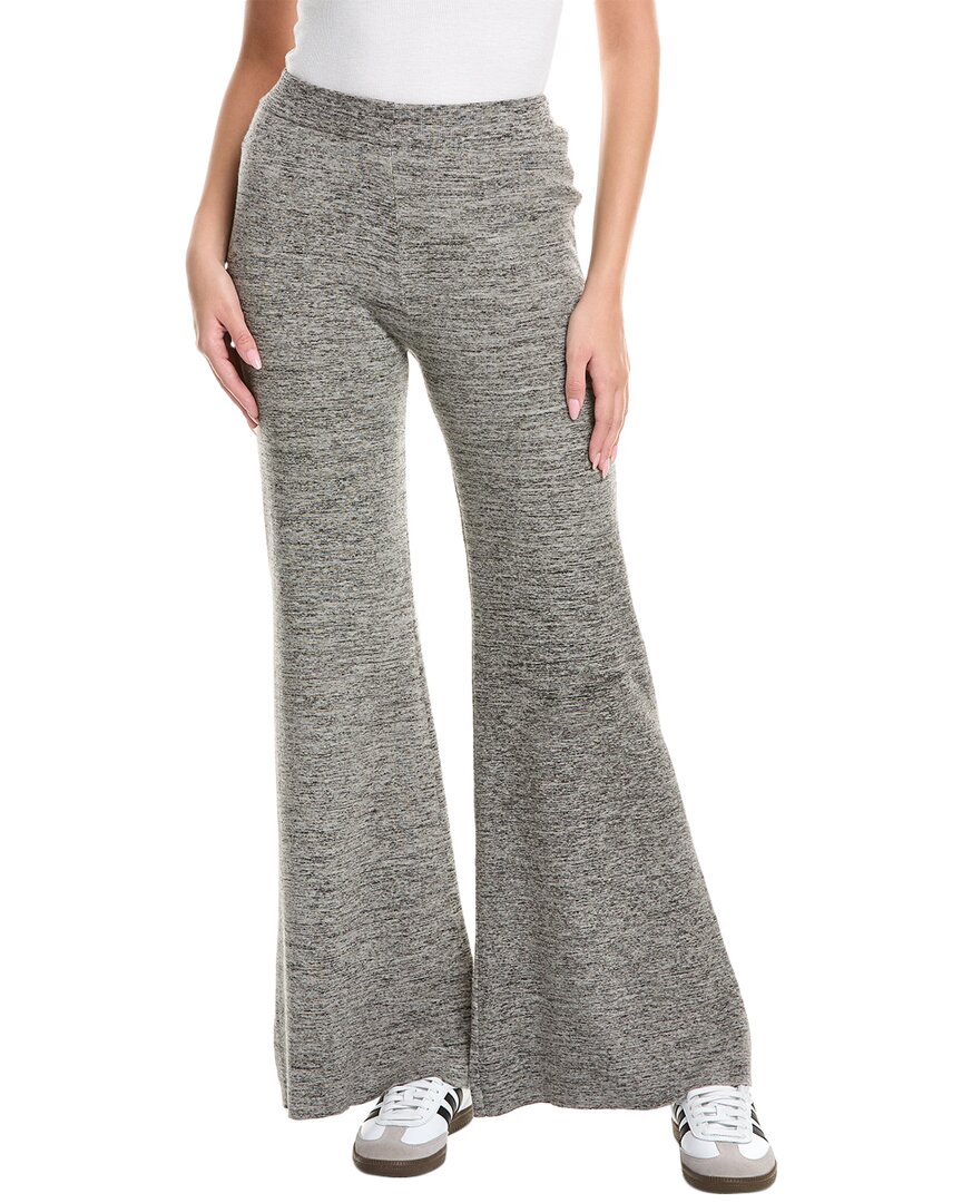 Wispr Flared Rib Pant In Gray