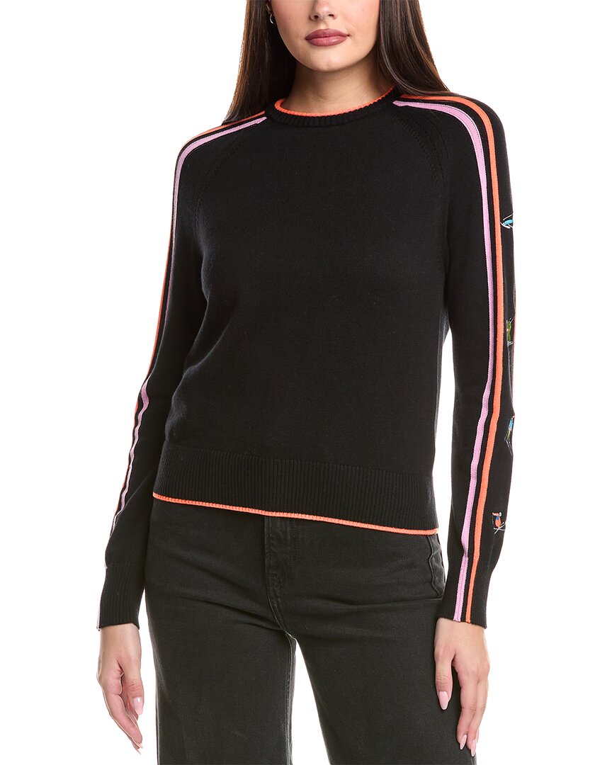 Wispr Gradient Ski Silk-blend Sweater In Black