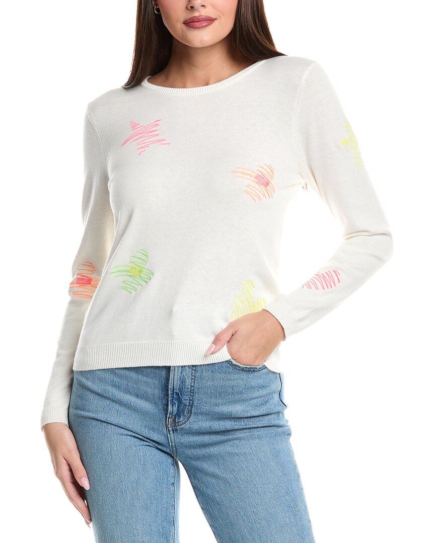 Wispr Sketch Embroidered Silk-blend Sweater In White