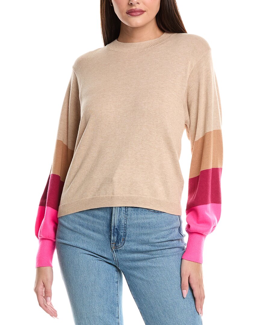 Wispr Star Back Silk-blend Sweater In Brown
