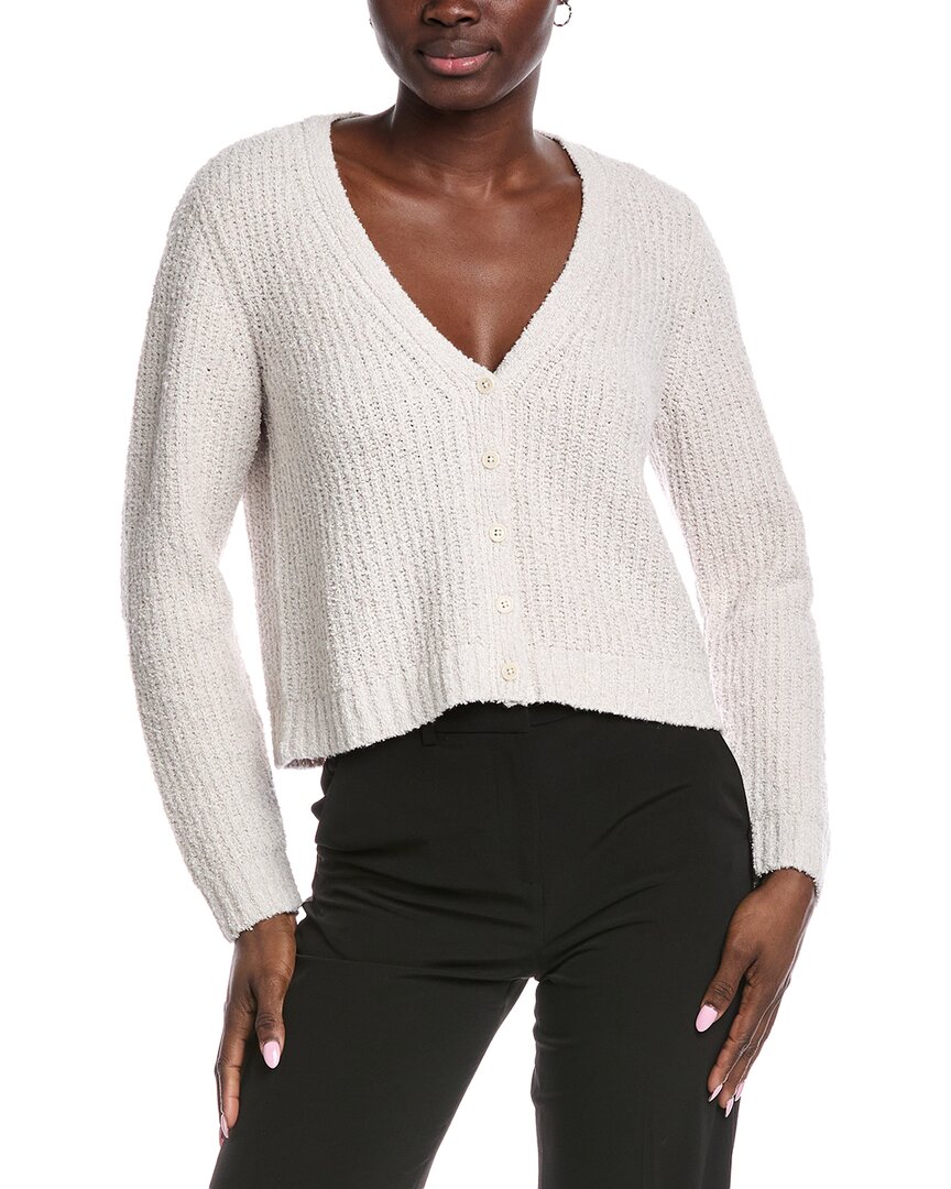 Eileen Fisher Fluff Cashmere-blend Cardigan In White
