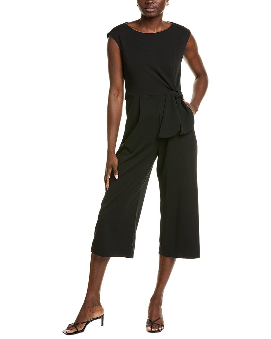 Tahari Asl Side Tie Jumpsuit In Black