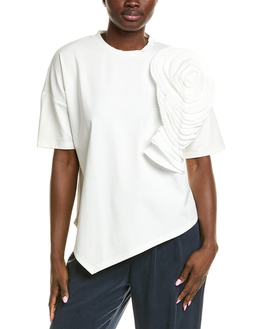 Gracia Flower T-shirt In White