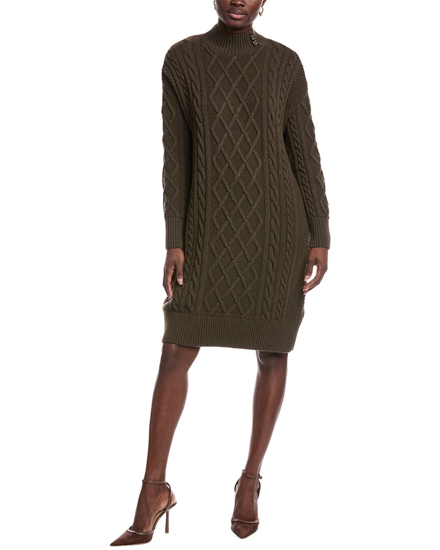 Barbour Clarence Wool-blend Sweaterdress In Brown