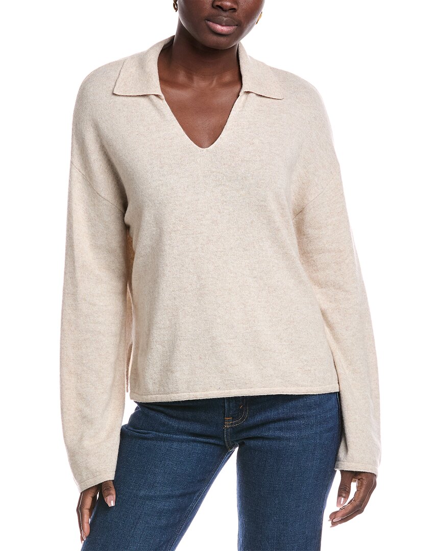 Barbour Fearne Wool-blend Polo Sweater In Neutral