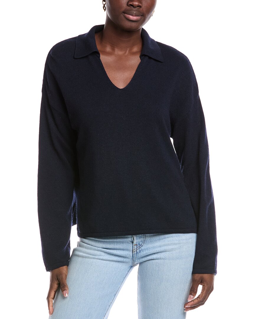 Barbour Fearne Wool-blend Polo Sweater In Blue