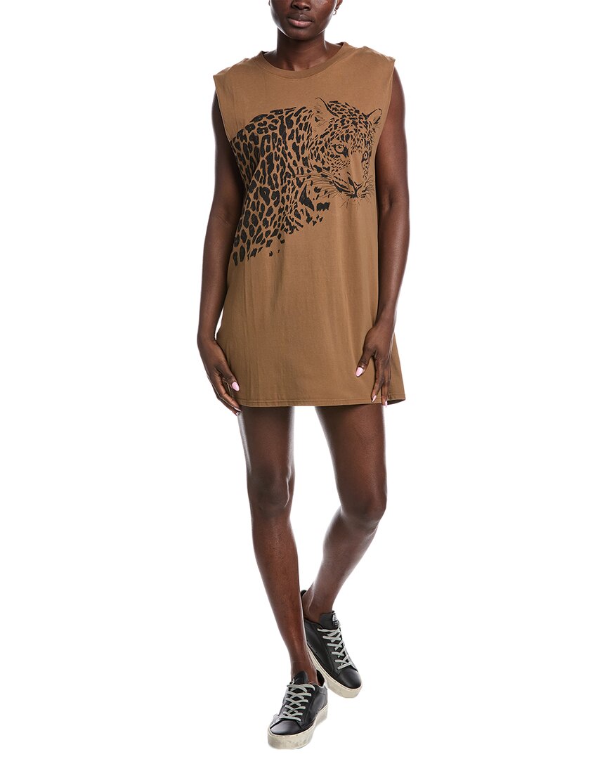 Project Social T Big Cats T-shirt Dress In Brown
