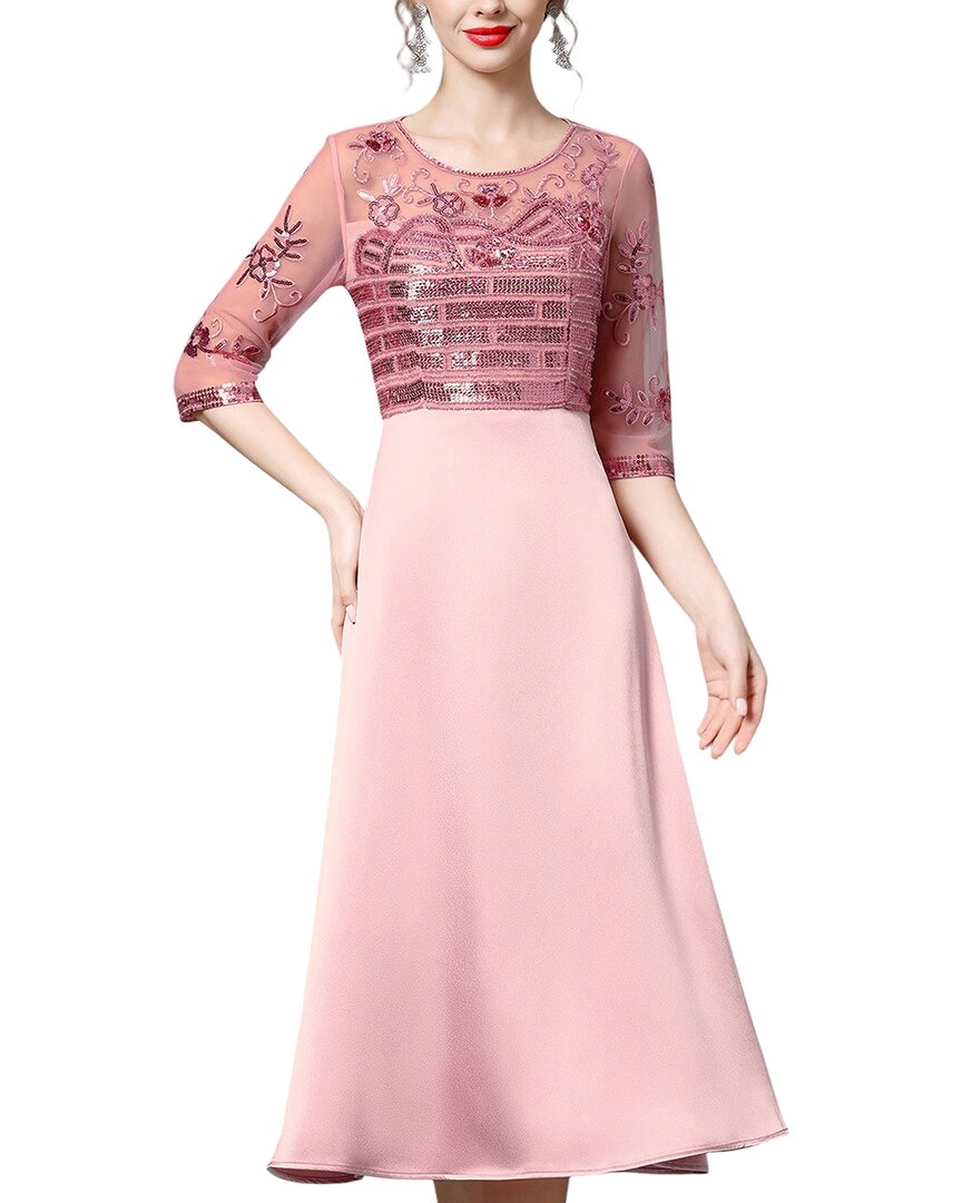 Anette Midi Dress In Pink