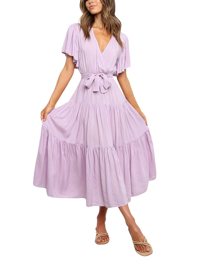Vincent Midi Dress In Purple