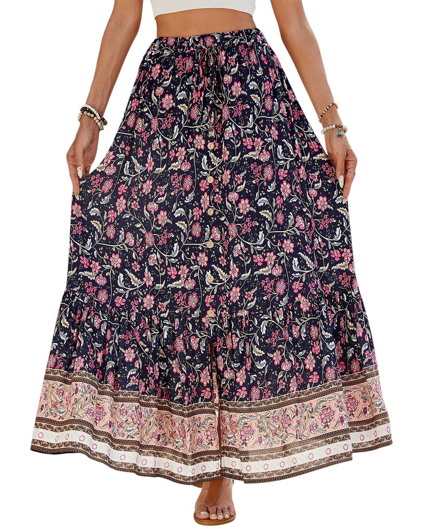 Enjoy Petra Midi Skirt In Multi