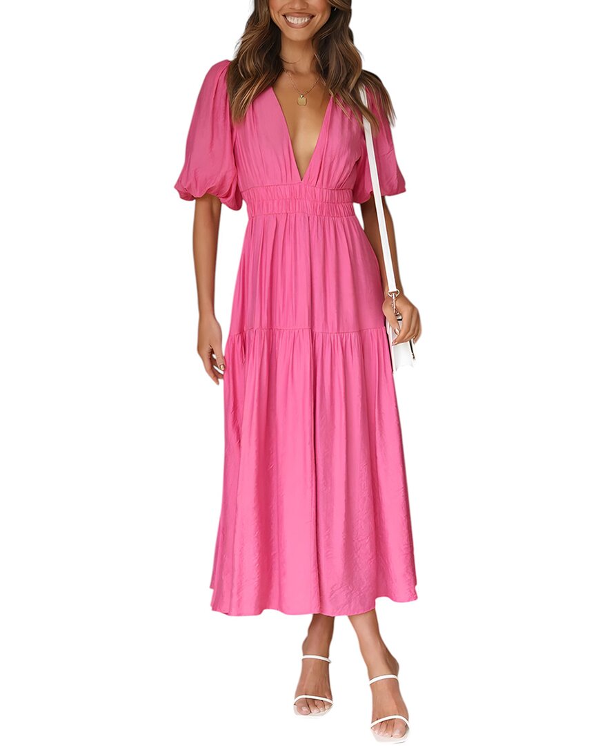 Enjoy Petra Midi Dress In Pink