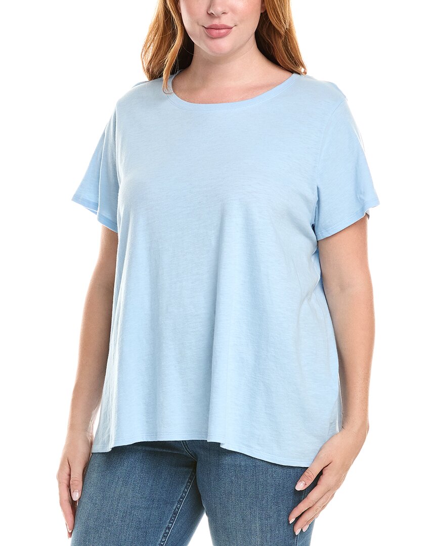 Eileen Fisher Crewneck T-shirt In Blue