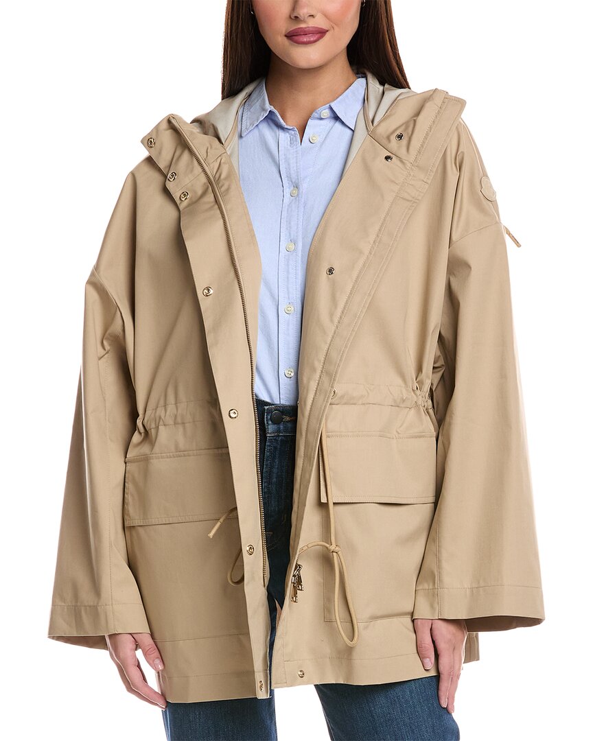 Moncler Gaillon Short Parka Jacket In Brown