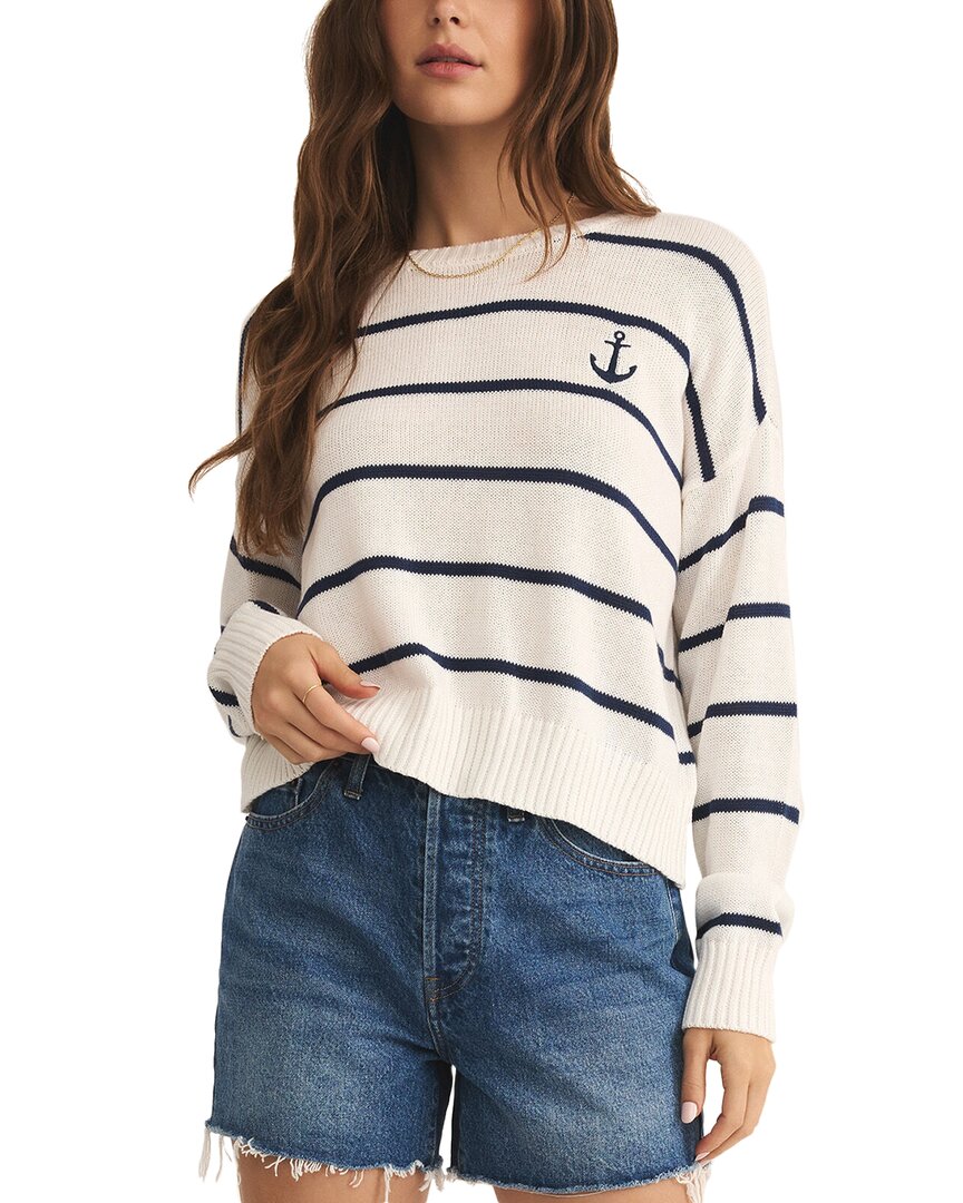 Z Supply Anchors Away Sweater In White