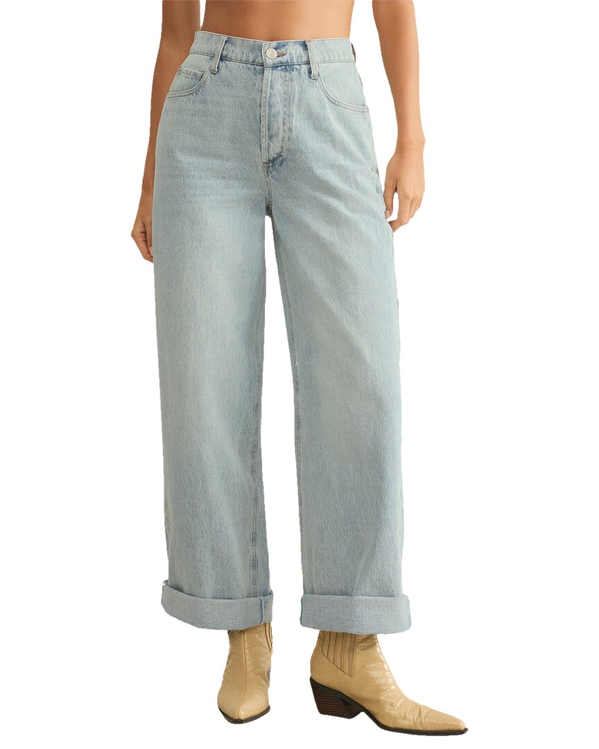 Z Supply Lou Denim Pant In Blue