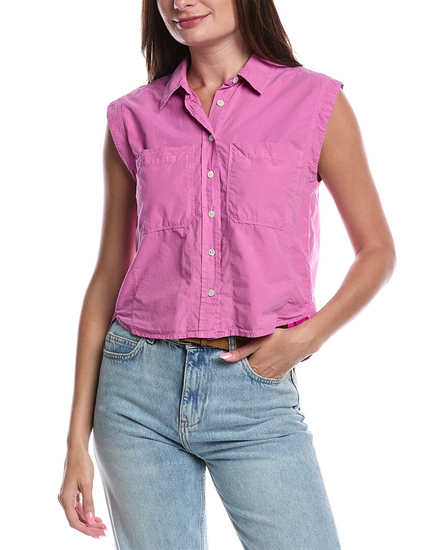Nation Ltd Rylee Patch Pocket Shirt In Pink