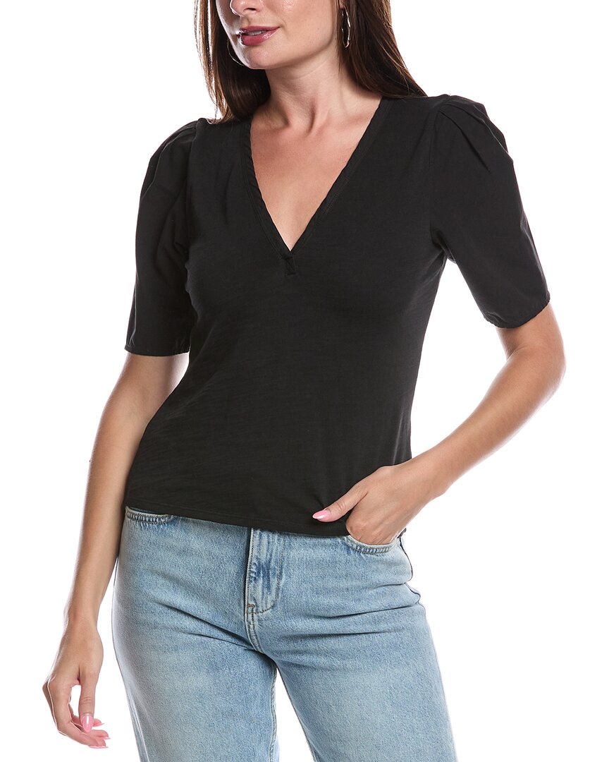Nation Ltd Joelene V-neck T-shirt In Black