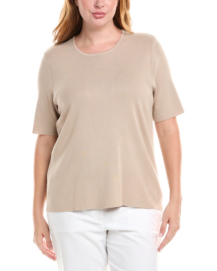 Tahari Asl Plus T-shirt In Nude