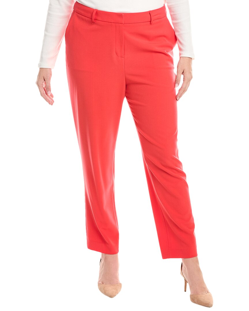 Tahari Asl Crepe Pant In Red
