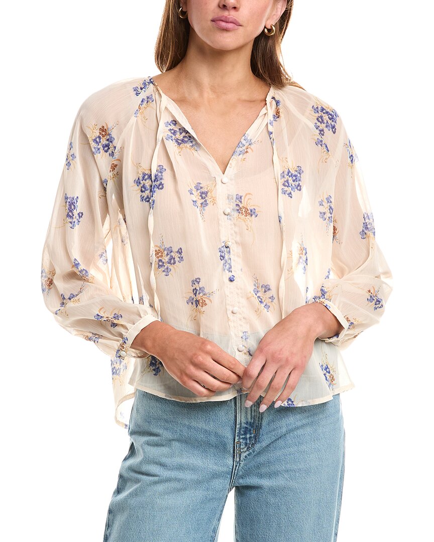 70/21 Sheer Floral Top In Neutral