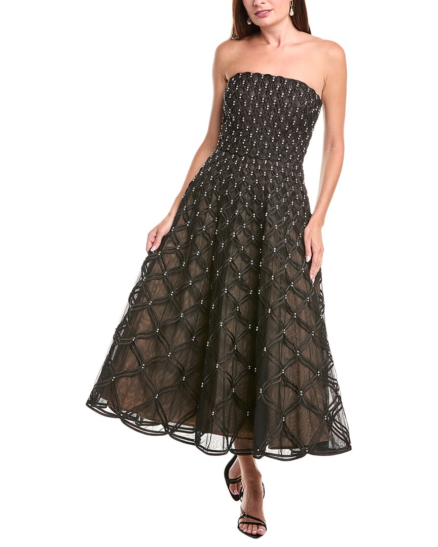 Simkhai Xolani Crystal-embellished Midi Dress In Black