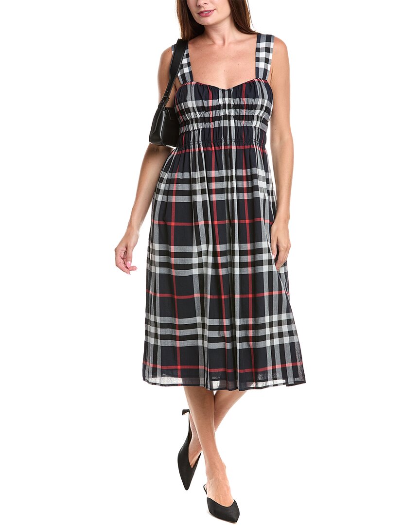 Burberry Smocked Midi Dress