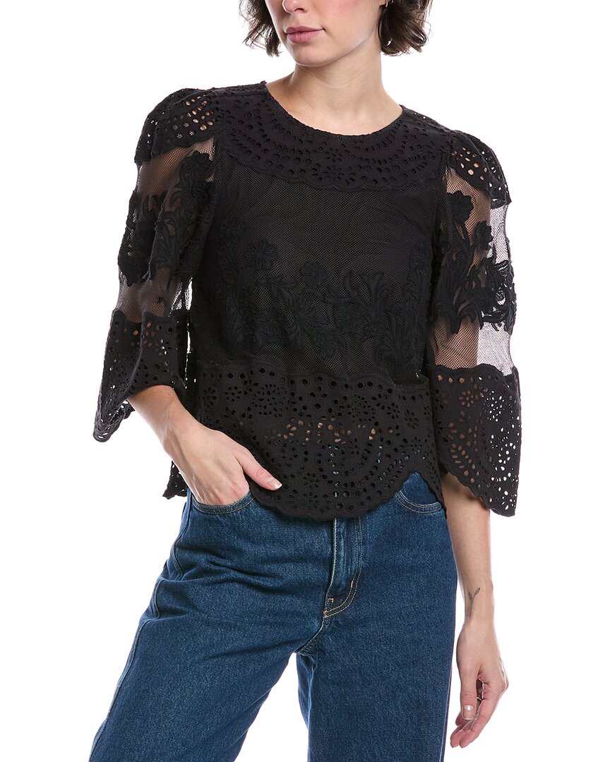 Sea New York Tali Lace Top In Black