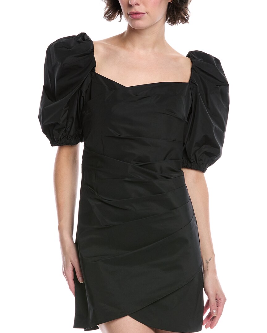 Sea New York Diana Taffeta Mini Dress In Black