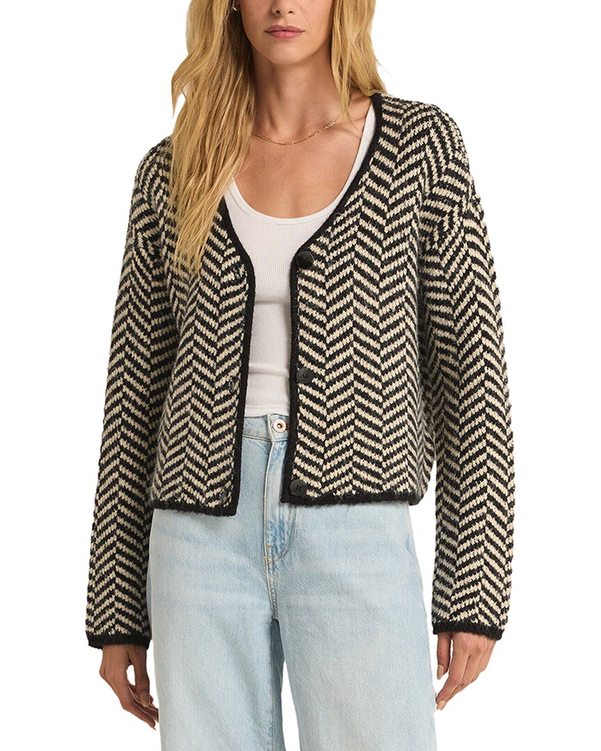 Z Supply Noemi Herringbone Cardigan In Multi