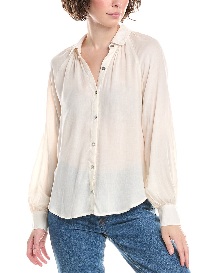 Bella Dahl Flowy Raglan Shirt In Neutral