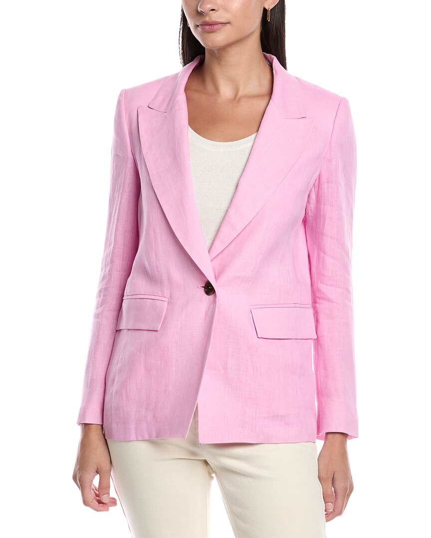 Marella Afro Linen Jacket In Pink