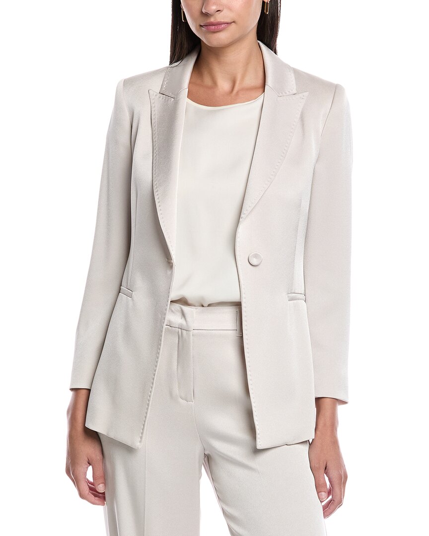 Marella Lapel Suit Jacket In White