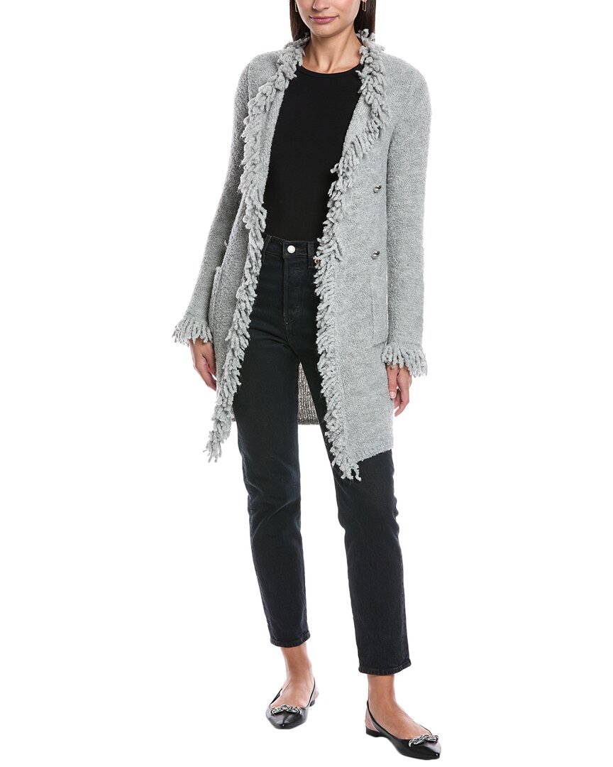 Marella Regina Wool-blend Jersey Coat In Gray
