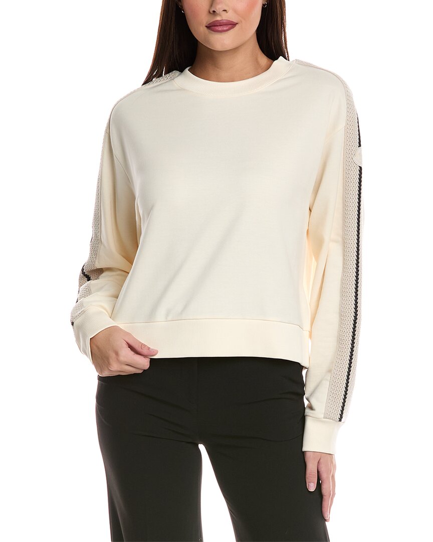 Moncler Women Logo Motif Sweatshirt In White