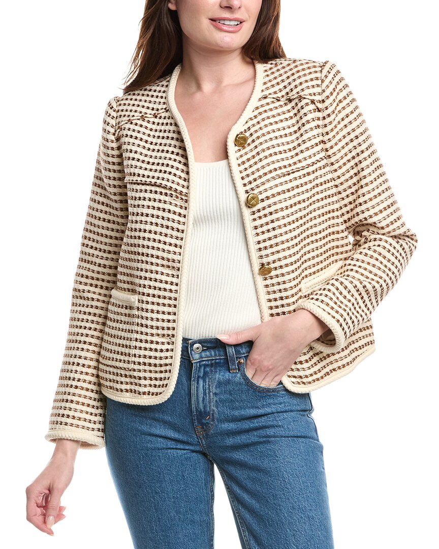 Rag & Bone Mirabelle Tweed Jacket In White