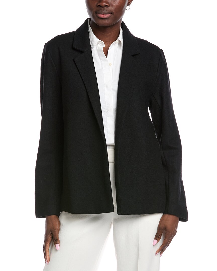 Eileen Fisher Jersey Wool Blazer In Black