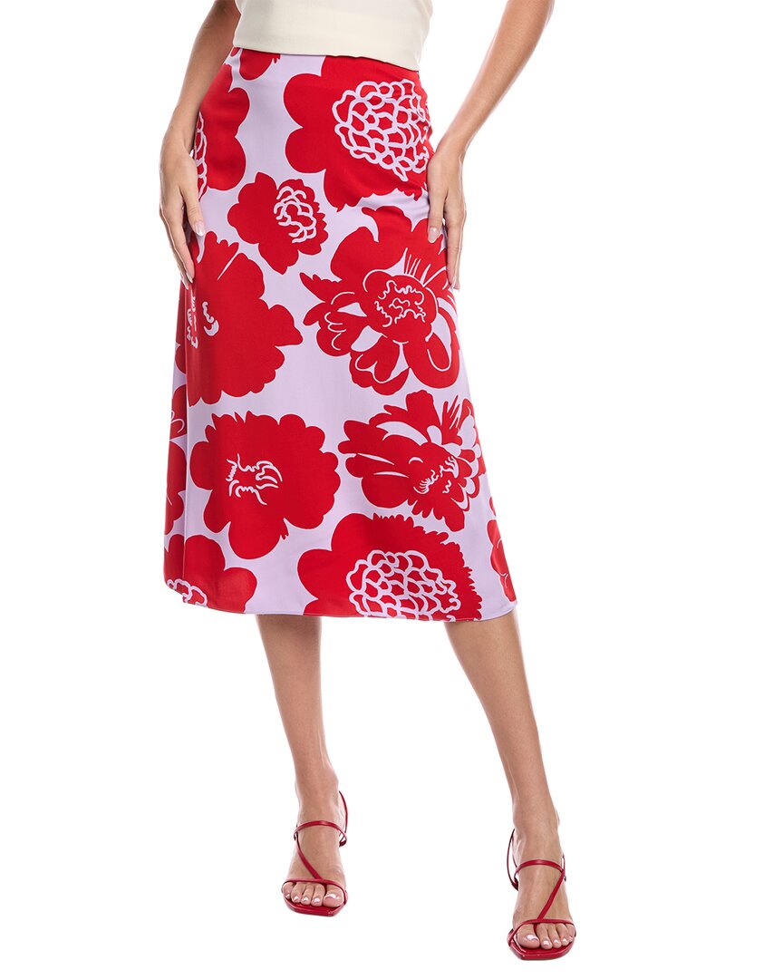 Marimekko Korkeat Pioni Midi Skirt In Red