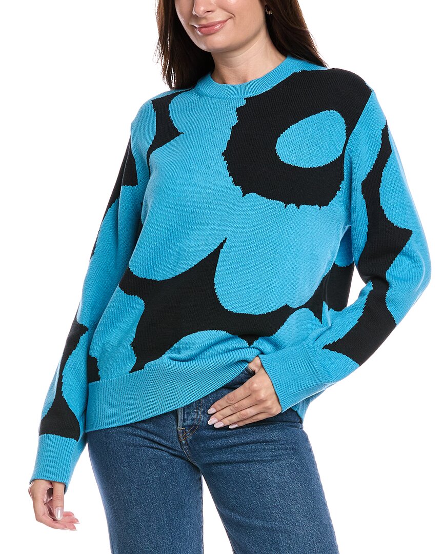 Marimekko Sesonki Unikko Sweater In Blue