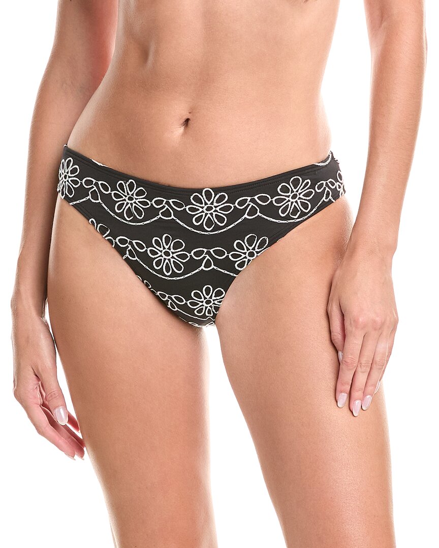Kate Spade New York High-cut Bikini Bottom In Black