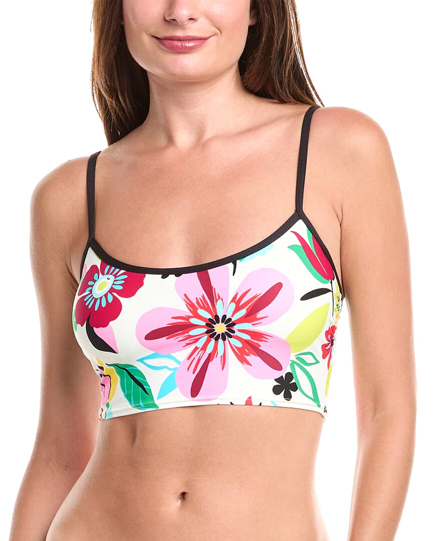 Kate Spade New York Cami Crop Bikini Top In White