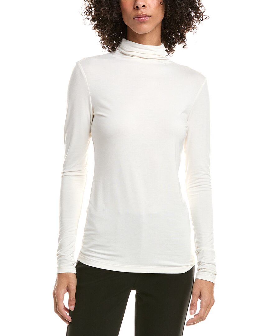 Anne Klein The Seamless Turtleneck Top In White