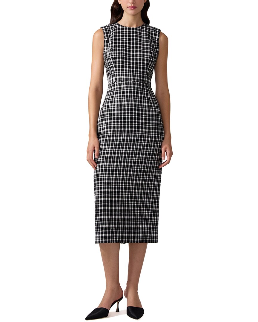 Carolina Herrera Crewneck Wool-blend Midi Dress In Black