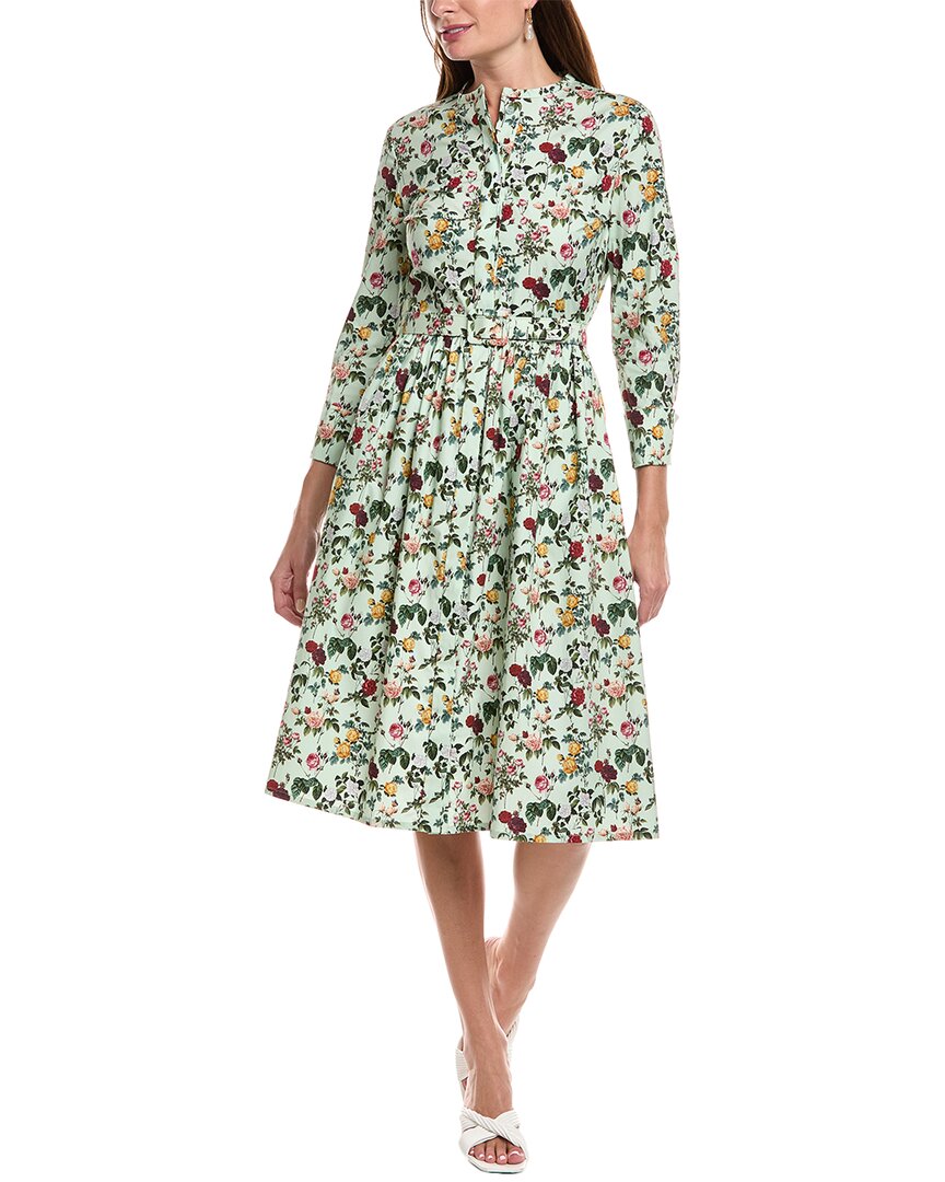 Oscar De La Renta Midi Dress In Green